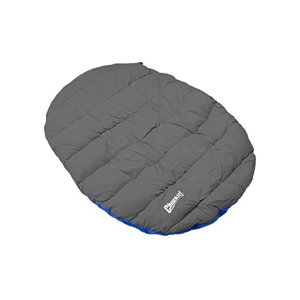 Chuckit! Chuckit! Outdoor Travel Portable Water Resistant Travel Pillow Dog Bed For Medium to Large Dogs 20 to 100 lbs, 39"L x 30"W, Blue