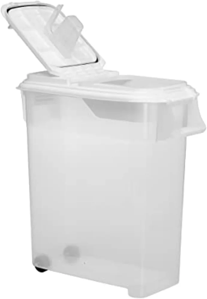 Buddeez Buddeez Airtight Rolling Pet Food Storage Container, Bird Seed, 50 Quart | For dog food, cat food or bird seed, Rolling bin for easier movement