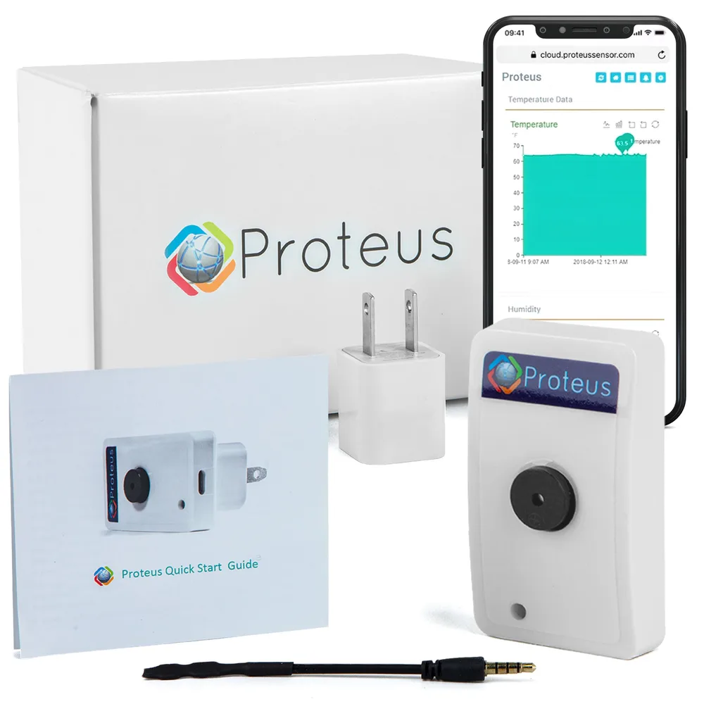 PROTEUS Proteus AMBIO - Wifi Temperature Humidity sensor with Buzzer and Email/Text Alerts