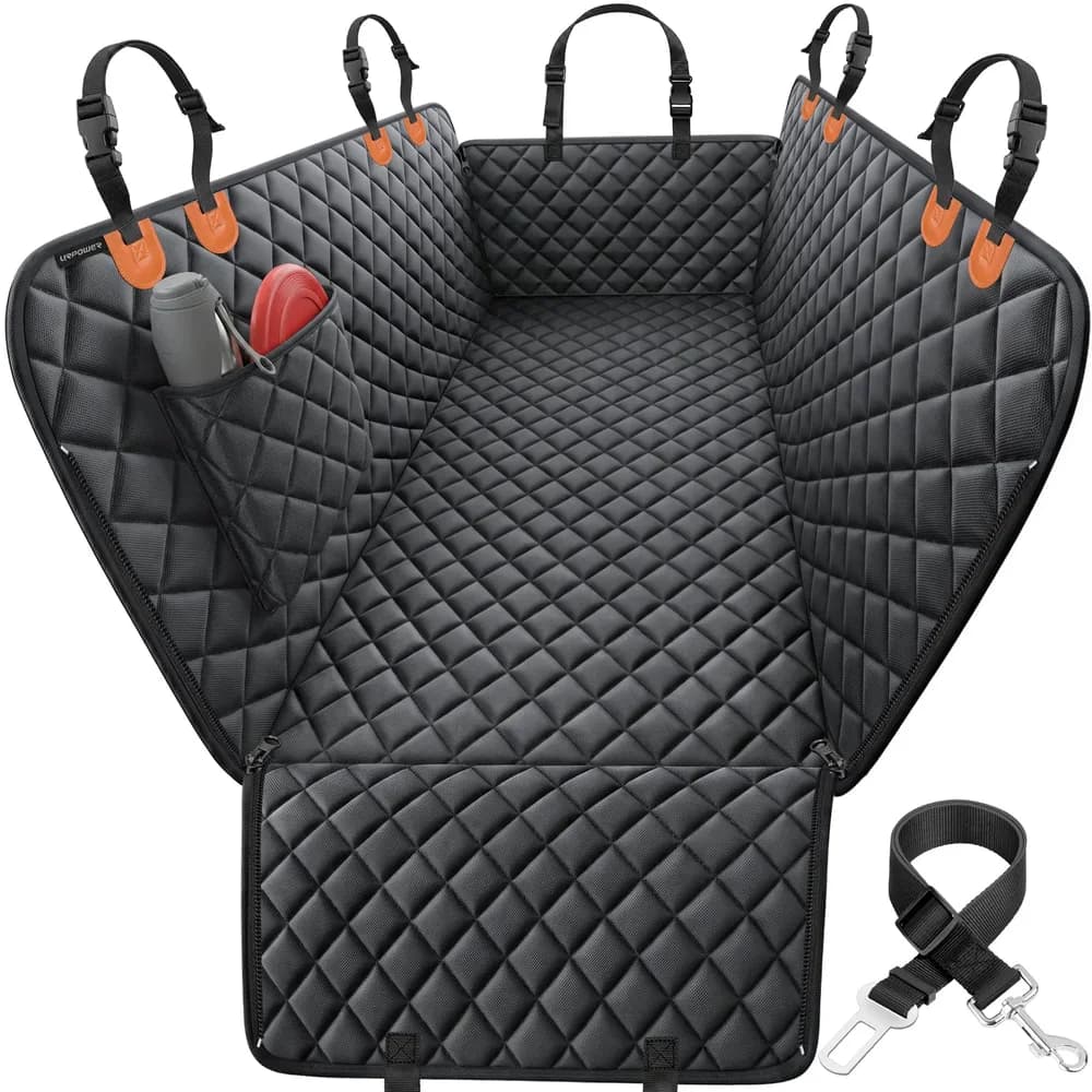 URPOWER URPOWER Dog Car Seat Cover for Pets 100% Waterproof Seat Cover Hammock 600D Heavy Duty Scratch Proof Nonslip Durable Soft Back Seat Covers for Cars and SUVs