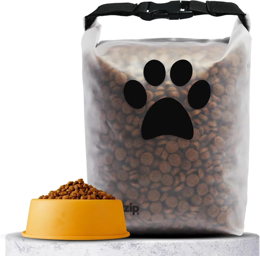 (re)zip (re)zip Roll Top Pet Food Storage Bag (14-Cup) | BPA-Free, Food Grade, Pet Safe | Keeps Kibble Fresh for Camping, Dog Boarding, Weekend Getaways | Machine Washable