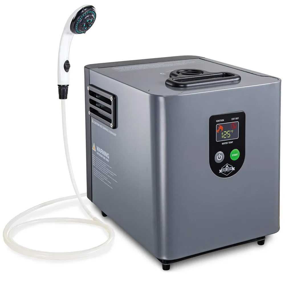 Hike Crew Hike Crew Portable Propane Water Heater & Shower Pump – Compact Outdoor Cleaning Showering System w/LCD Auto Safety Shutoff for Instant Hot While Camping, Hiking Carry Case Included