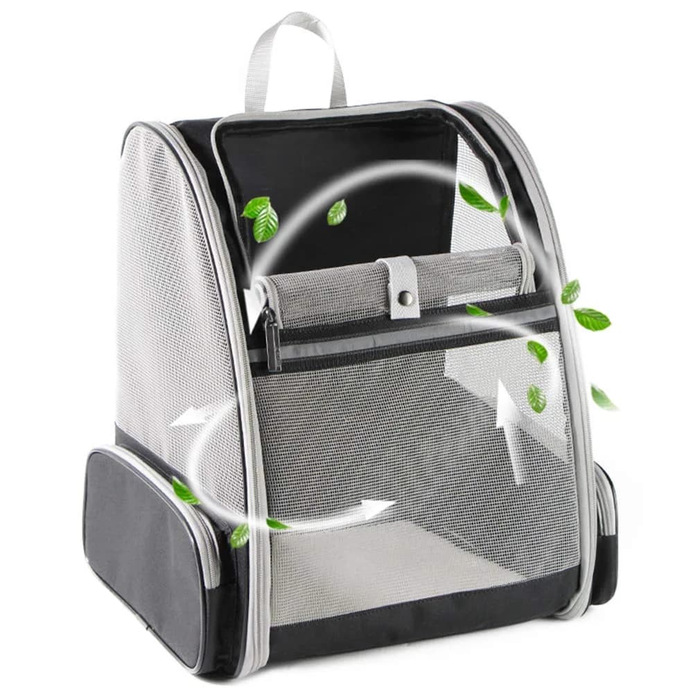 Texsens Texsens Innovative Traveler Bubble Backpack Pet Carriers for Cats and Dogs (Black)