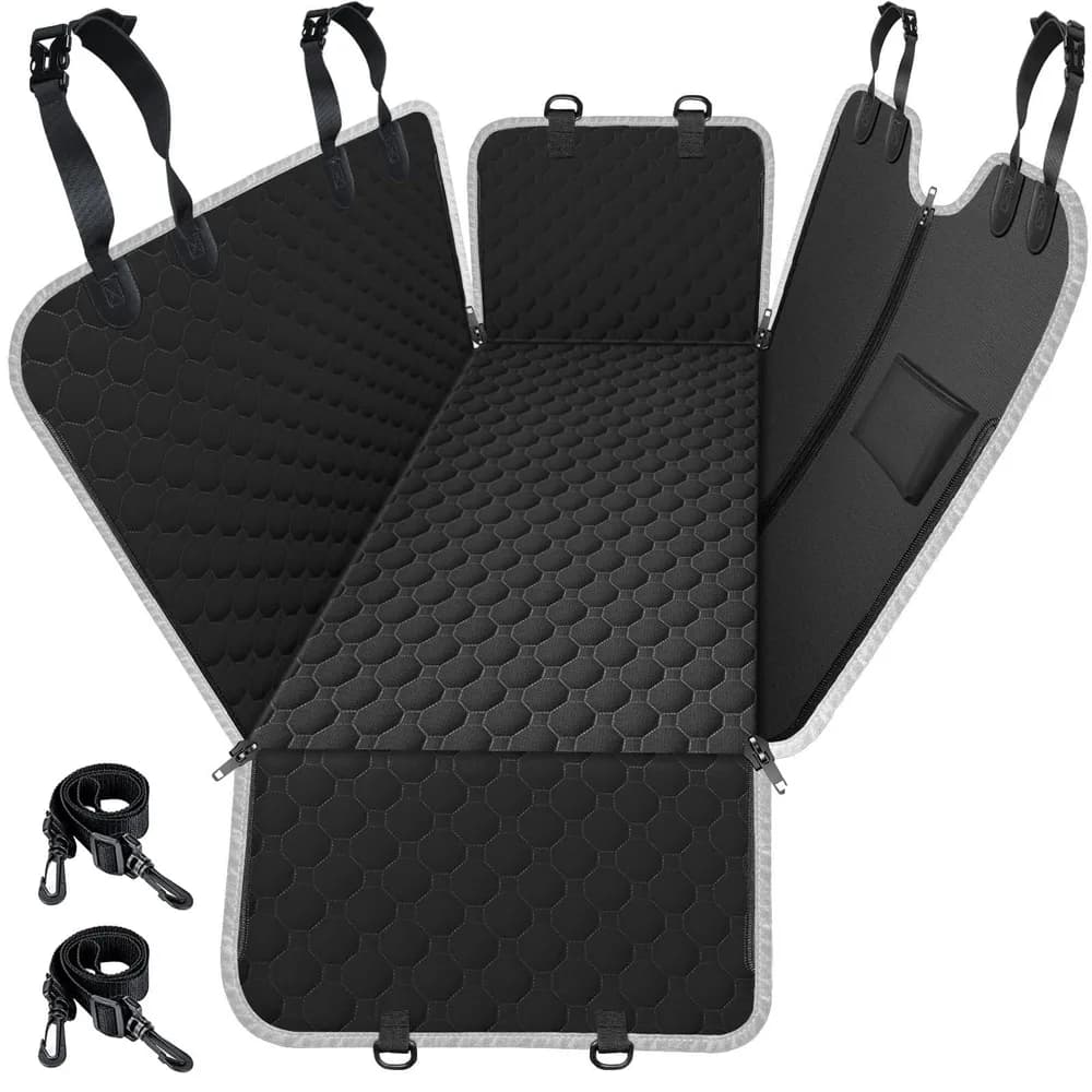 Mancro Mancro Dog Car Seat Cover for Back Seat, 2026 Upgraded 600D Heavy Duty Waterproof & Scratch-Resistant Dog Hammock for Car, Back Seat Pet Cover for Dogs with Sedan, Trucks and SUVs, Standard, Black