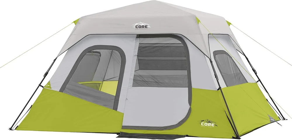CORE CORE 6 Person Instant Cabin Tent, Light Gray