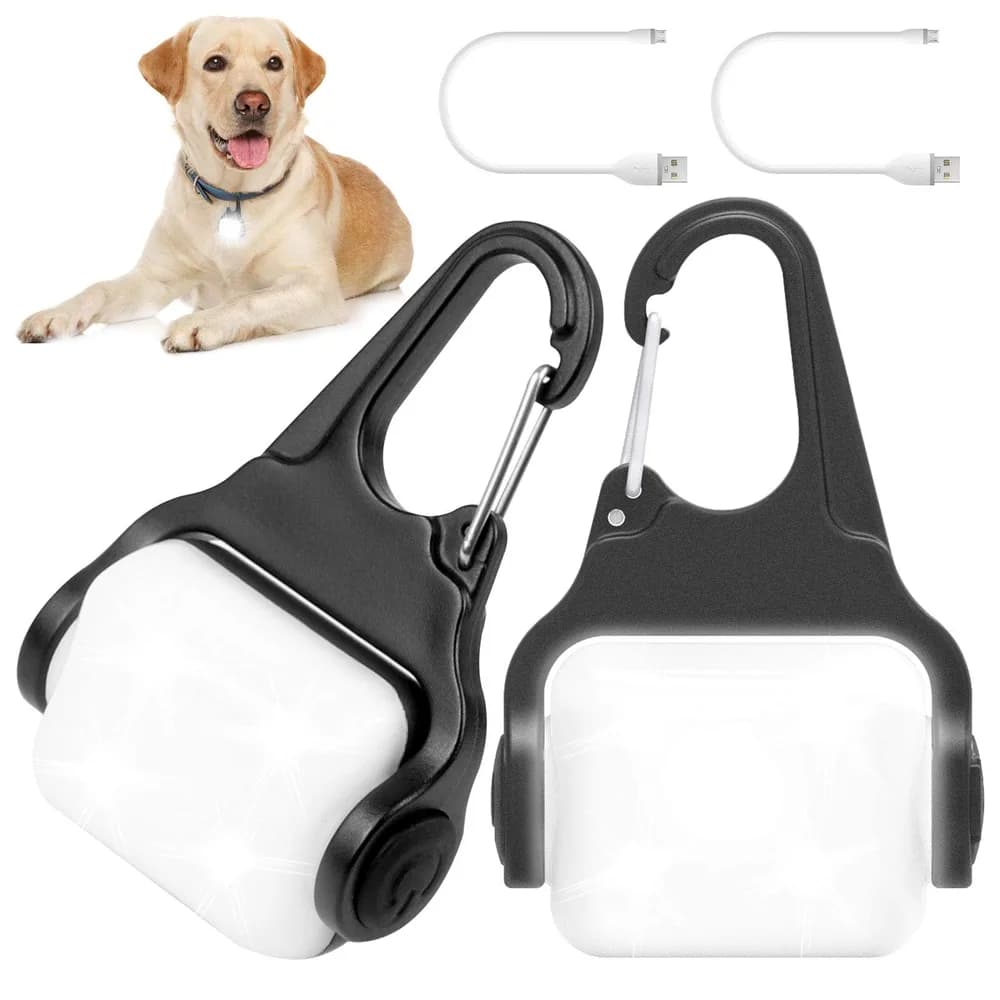 Outopest Dog Lights for Night Walking, Clip on Dog Collar Light - 3 Modes, USB-C Rechargeable, IP65 Waterproof, LED Safety Light for Running, Camping, Climbing, Bike