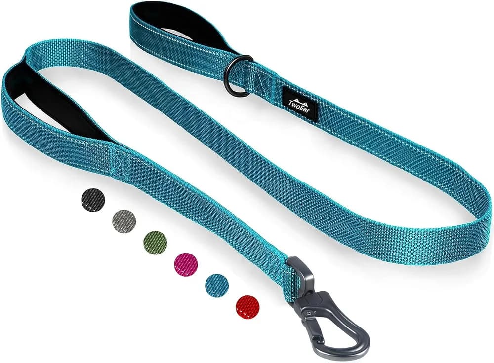 Twoear Twoear Dual Handle Reflective Dog Leash with Auto-Lock Hook