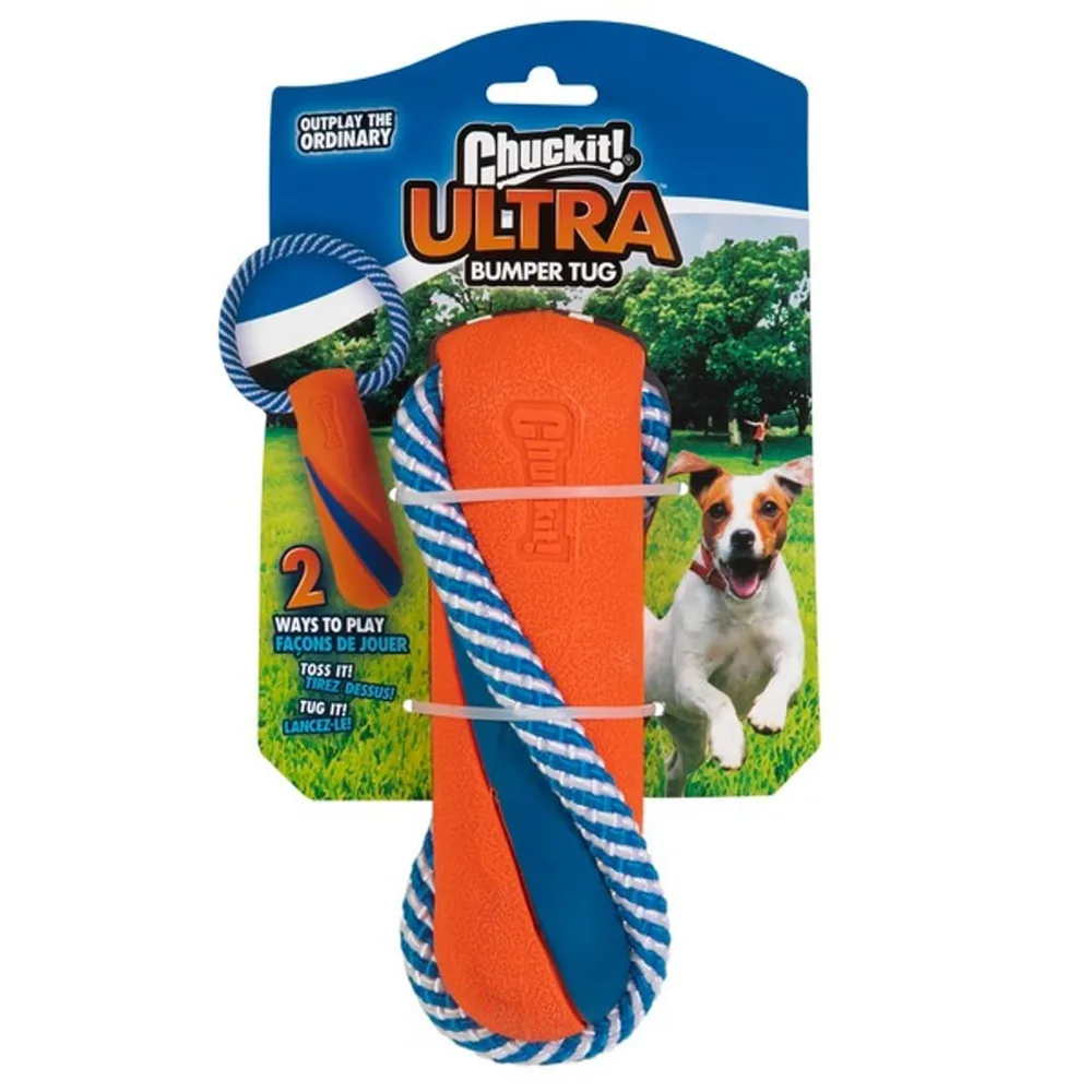 Chuckit! Chuckit! Ultra Bumper Tug Dog Toy,Orange,Medium