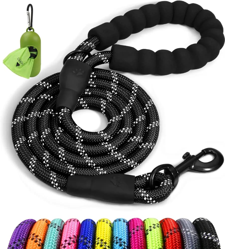 Taglory Taglory Reflective Rope Dog Leash with Padded Handle