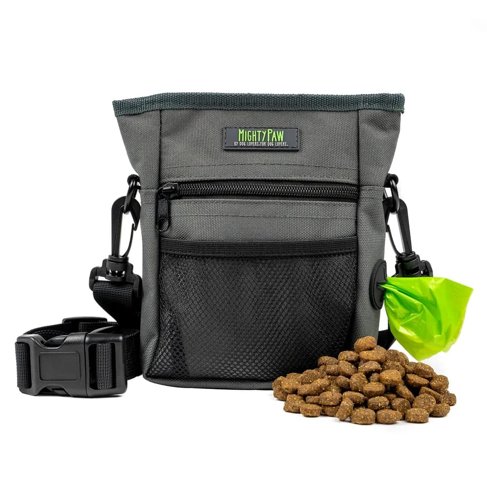 Mighty Paw Mighty Paw Dog Treat Pouch | No Spill Magnetic Clasp - Hands-Free Pouches for Training - Pets Training Treat Pouches for Dog Walks - Pet Bags Pouch - Built in Poop Bag Holder