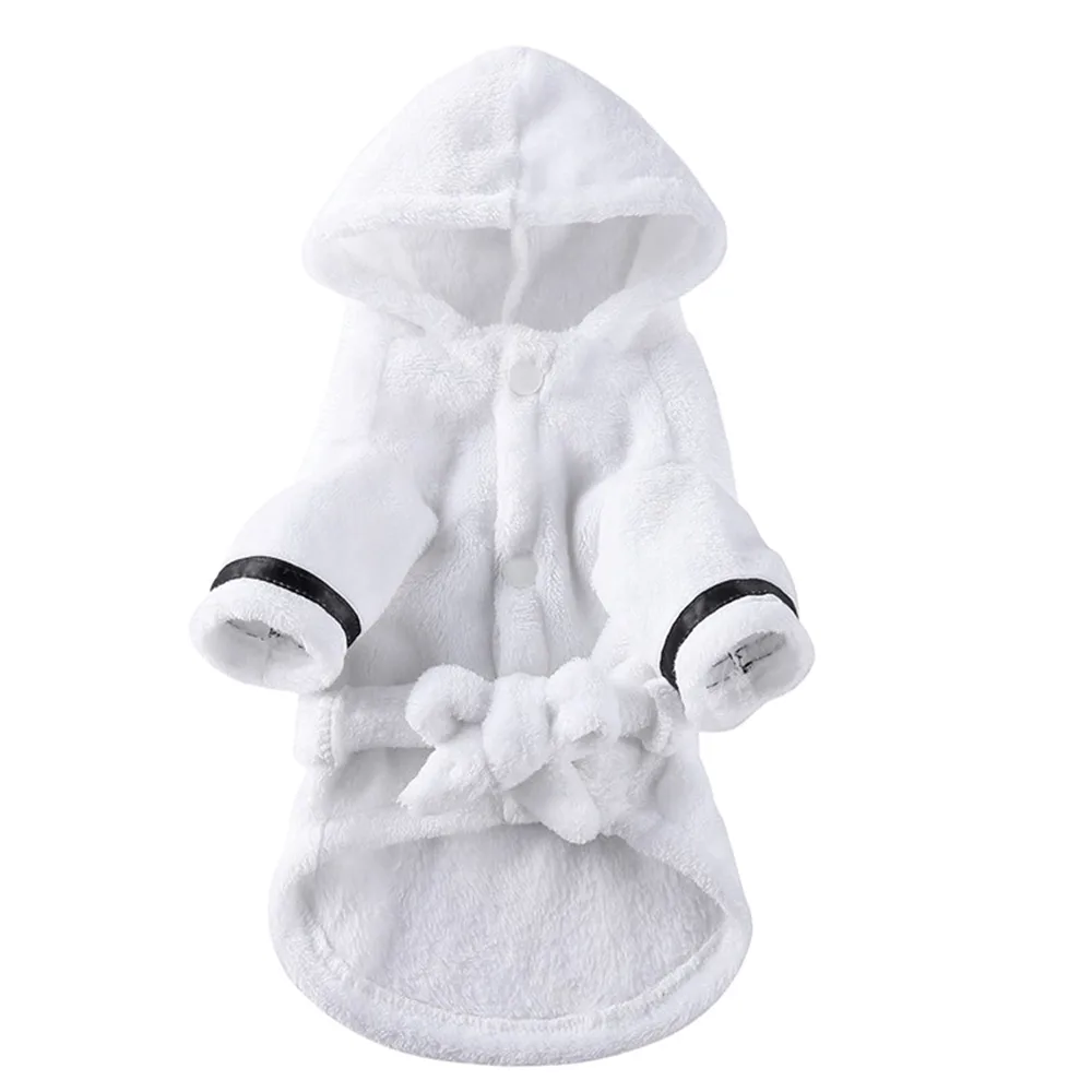 Petyoung Petyoung Pet Bathrobe Dog Pajama Thickened Hooded Bathrobe Quick Drying and Super Absorbent Dog Bath Towel Soft Pet Nightwear for Puppy Small Dogs Cats