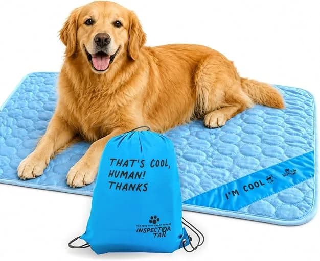 INSPECTOR TAIL INSPECTOR TAIL Self Cooling Mat for Dogs with Travel Bag, 39 by 27 Inches