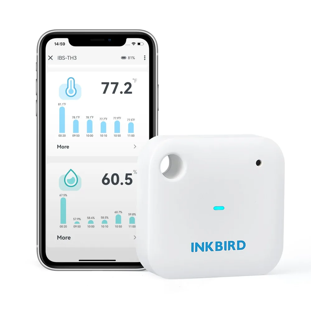Inkbird INKBIRD WiFi Thermometer Hygrometer IBS-TH3 Smart Temp Humidity Sensor