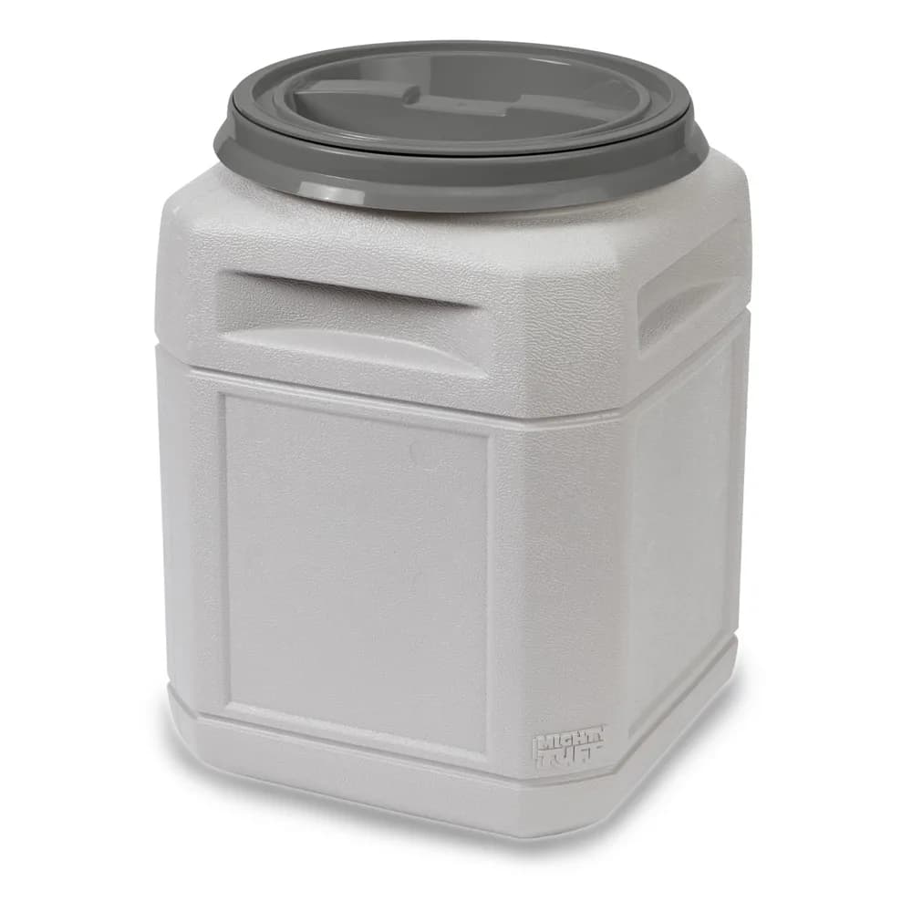 Mighty Tuff Mighty Tuff Airtight Dog Food Storage Container – 10 Gal, up to 40 lb Capacity – Cat and Dog Food Container with Twist Lid & Handles – BPA-Free, Made in USA
