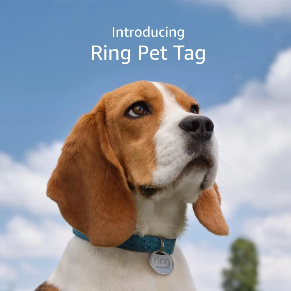 Ring Ring Pet Tag with QR Code, Real-Time Scan Alerts, Shareable Pet Profile, No Subscription or Fees