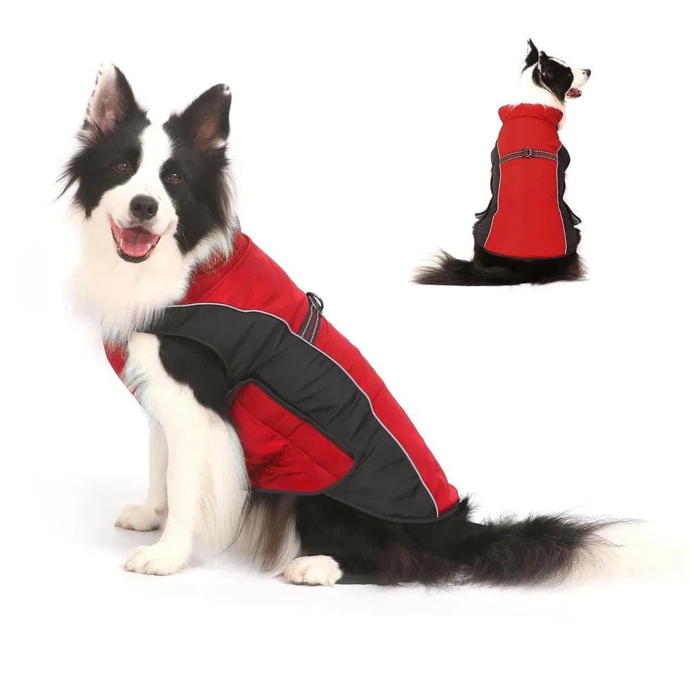Gimilife Warm Dog Winter Coat, Gimilife Dog Sweater Cold Weather Coats Waterproof Dogs Apparel Clothes Pet Jacket Padded Vest Outfit for Small Medium Large Dogs