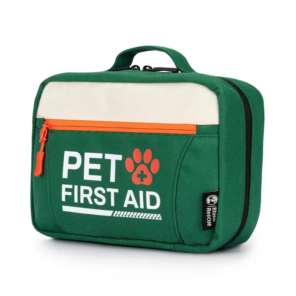 RHINO RESCUE RHINO RESCUE Dog First Aid Kit, Pet Emergency Kit for Dogs & Cats with Thermometer, Toothbrush & Poop Bags for Daily Care, First Aid Supplies for Dogs Vet Approved for Home, Hunting, Travel & Camping