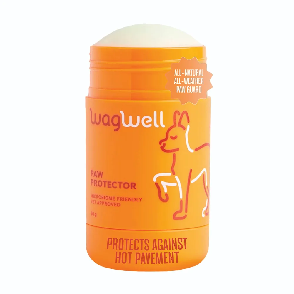 WagWell WagWell Paw Protector Dog Paw Balm | Lick-Safe, Vet-Approved Paw & Nose Balm | Microbiome-Friendly, Dermatologist Tested | Hot Pavement & Cold Weather Protection | To Hydrate, Condition & Protect Paws