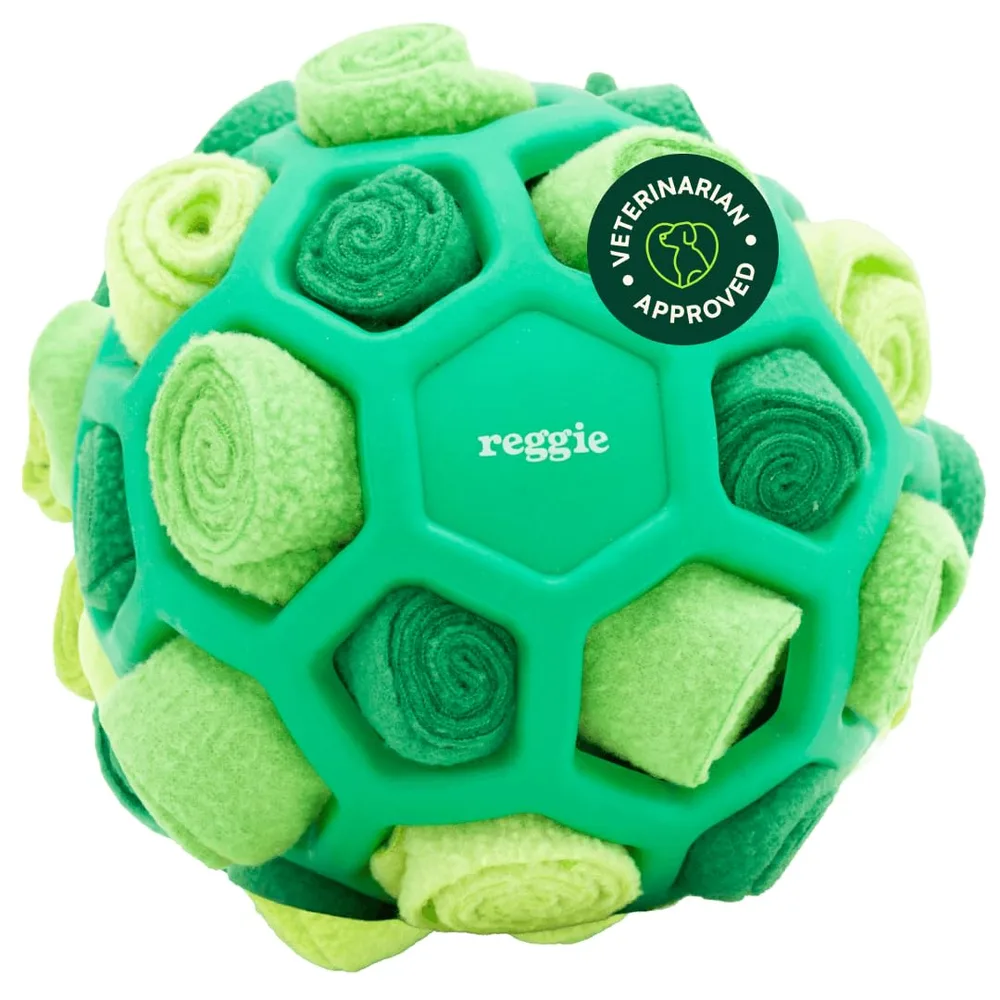 Reggie Reggie Forager Ball for Dogs | Interactive Treat Dispensing Dog Enrichment Toys | Reduces Boredom, Stress & Hyperactivity | Snuffle Toys for Dogs | Durable & Washable Dog Puzzle Toy