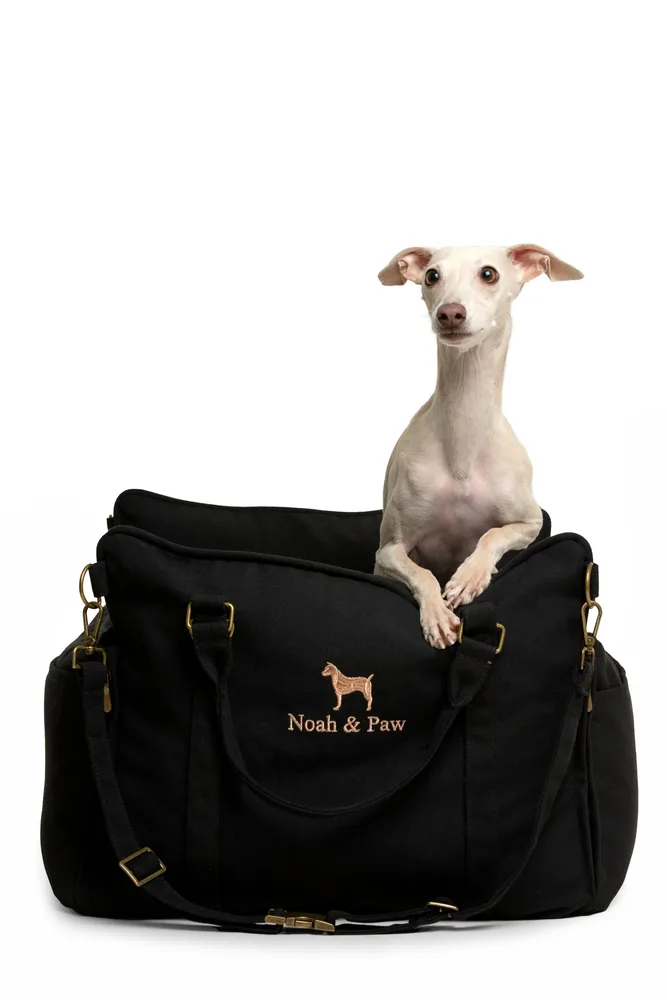 NOAH & PAW NOAH & PAW Small Dog Car Seat for Small Medium Pets with Harness Clip, 4X Safety Feature, Washable, Waterproof Dog Seat for Car, Orthopedic Foam Wrapped with Plush, Canvas Material