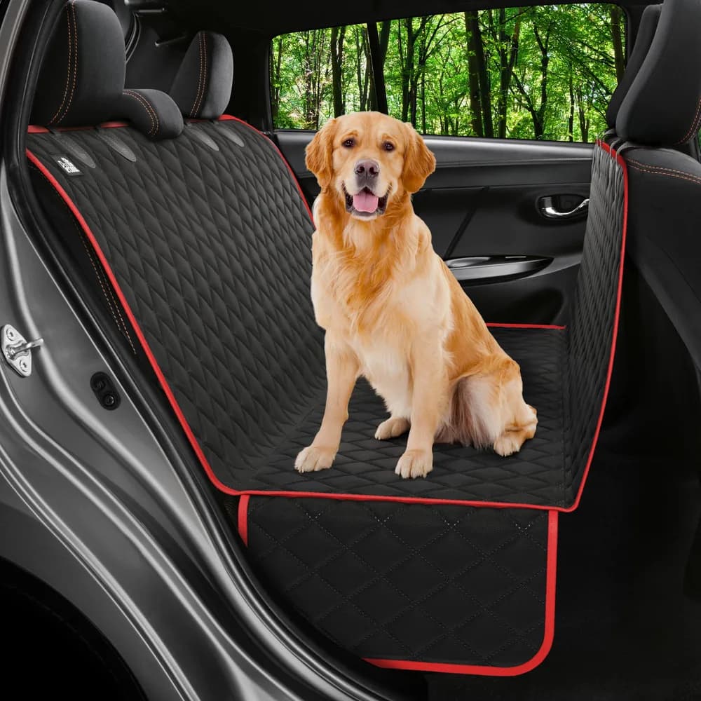 Petloox Petloox Dog Car Seat Cover for Back Seat, Waterproof Hammock for Car, SUV & Truck, Non-Slip Backseat Cover for Dogs, Heavy-Duty Dog Hammock Style Seat Protector Pets, Easy to Install & Clean