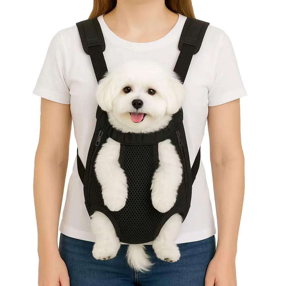 mosago Mosago Dog Backpack Carrier, Adjustable Pet Front Carriers, Legs Out Carrying Sling Travel Bag for Small Medium Dogs 7-11 Lbs, Soft Wearable Puppy Chest Carry Backpacks for Walking/Hiking/Camping