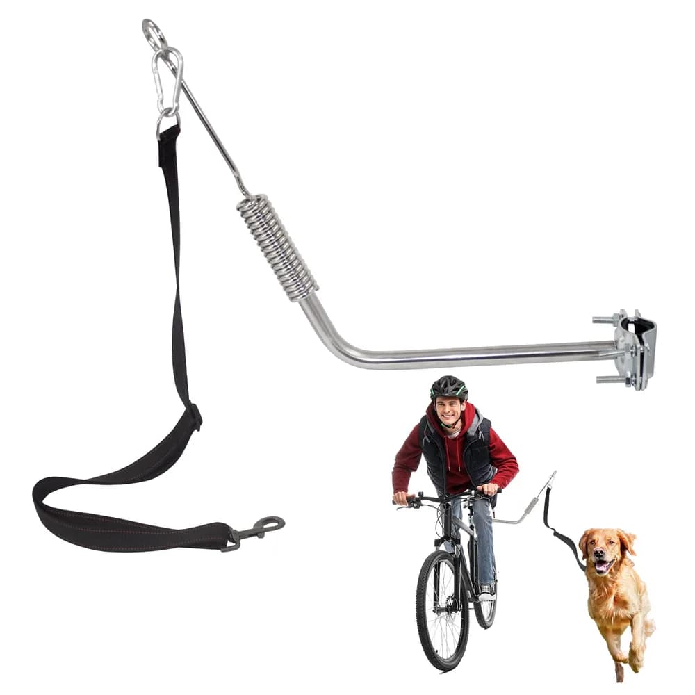 Sukubiui Dog Bike Leash, Hands-Free Bike Attachment for Dog, with Shock Absorber, Heavy Duty Bicycle Leash, Adjustable Length, Safety for Outdoor Cycling