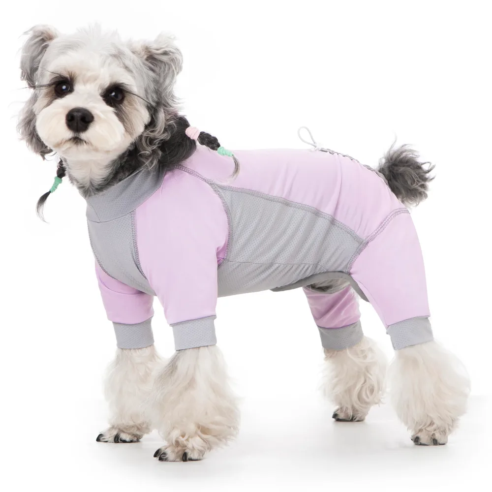 AITOLI Dog Sun Protection Shirt for Dogs, UPF 50+ UV Protection Dog Shirt, Lightweight Breathable Quick-Dry Summer Dog Clothes, Full Coverage Dog Sun Shirt for Small Medium Dogs, Light Purple, L