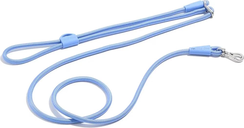 Wild One Wild One Hands-Free Adjustable Rope Dog Leash, Standard: 4' to 8.5' Long, .5" Wide, Adjustable for Crossbody, Waist & Handheld, Moonstone