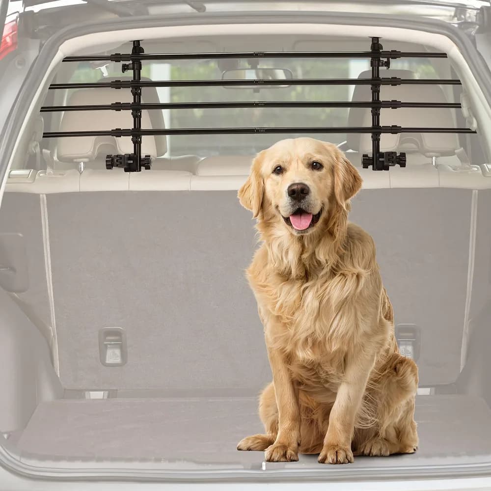JOYTUTUS JOYTUTUS Adjustable Dog Car Barrier for SUVs,Vehicles, Trucks, Upgraded Universal-Fit Pet Divider Gate Carbon Steel Dog Barrier for Cargo Area 32" to 57" Width