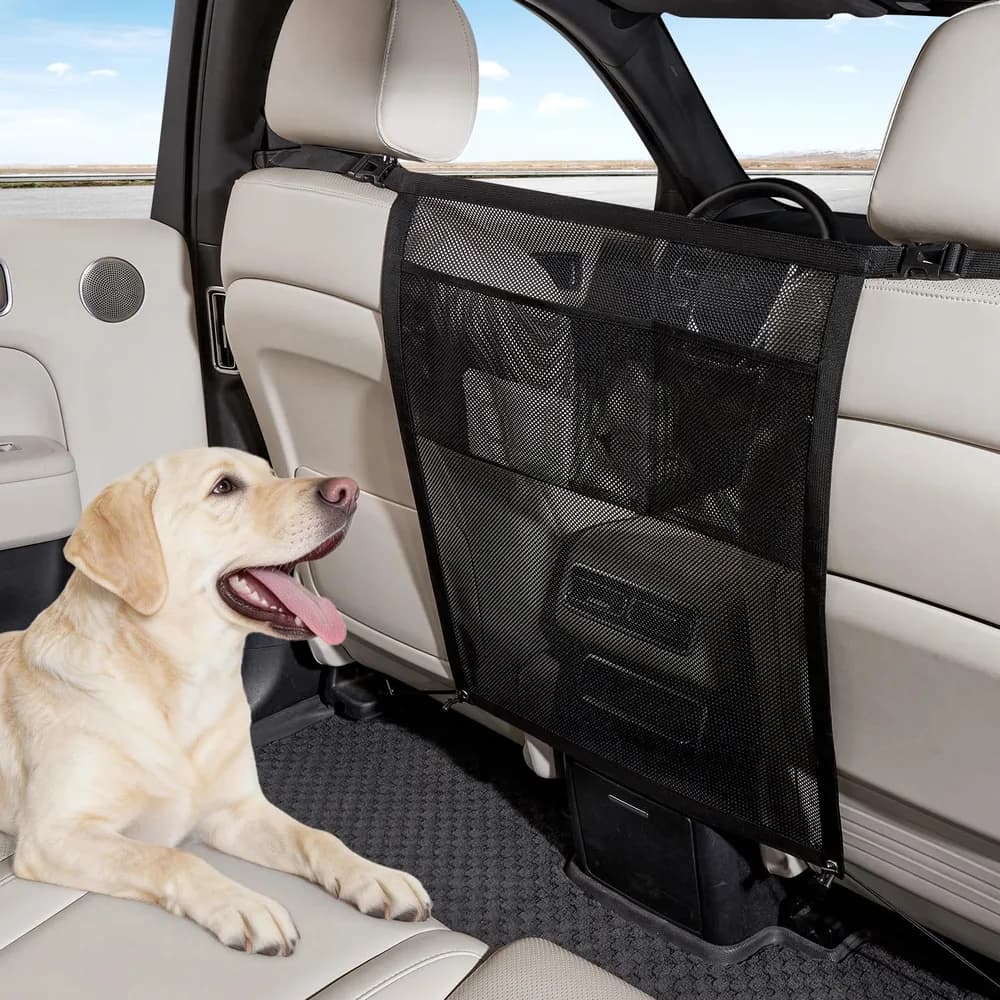 TKYZ TKYZ Dog Car Barrier,Dog Car Net Barrier with Mesh Organize,Pet Divider Fit Car/SUV/Truck