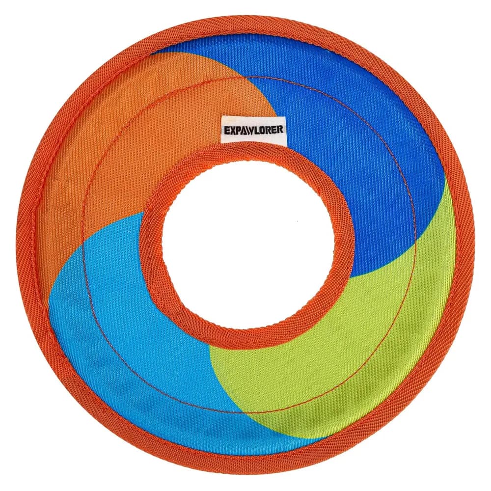 EXPAWLORER EXPAWLORER Flying Disc Dog Toy, Durable Outdoor Interactive Fetch Flyer, Lightweight Water-Floating Pet Toys, Safe Gentle on Teeth for Medium Large Breeds, Perfect for Beach Pool Play & Training