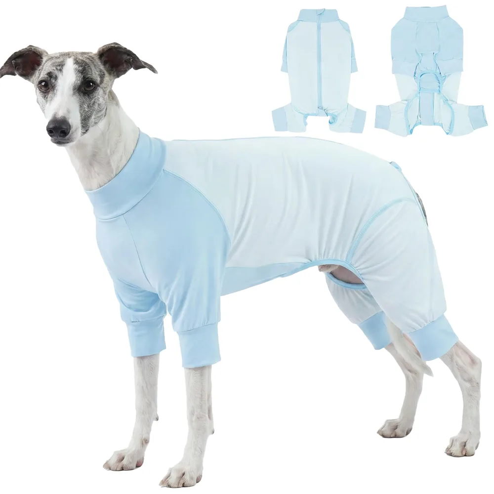 LeLePet Lelepet Dog Sun Shirt, Dog Sun Protection Cooling Suit UPF 50+, Blue L
