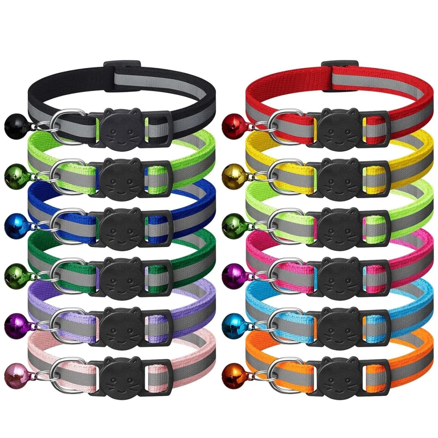 Birdsbesafe Nylon Breakaway Cat Collar + Bell | Reflective