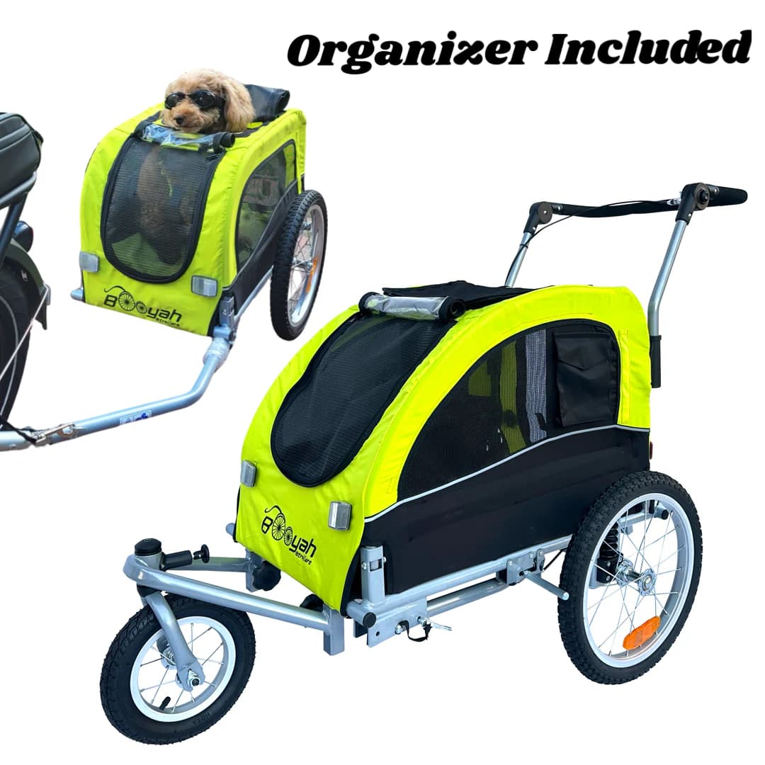 Booyah Strollers Medium Dog Stroller, Bike Trailer and Jogger Combo with Suspension