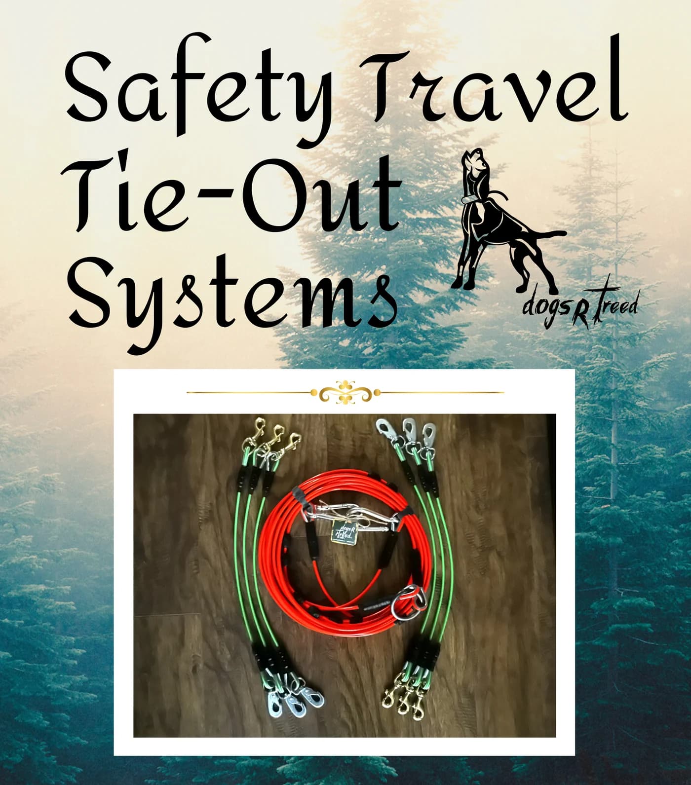 dogsRtreed DOG SAFETY TRAVEL TIE-OUTS