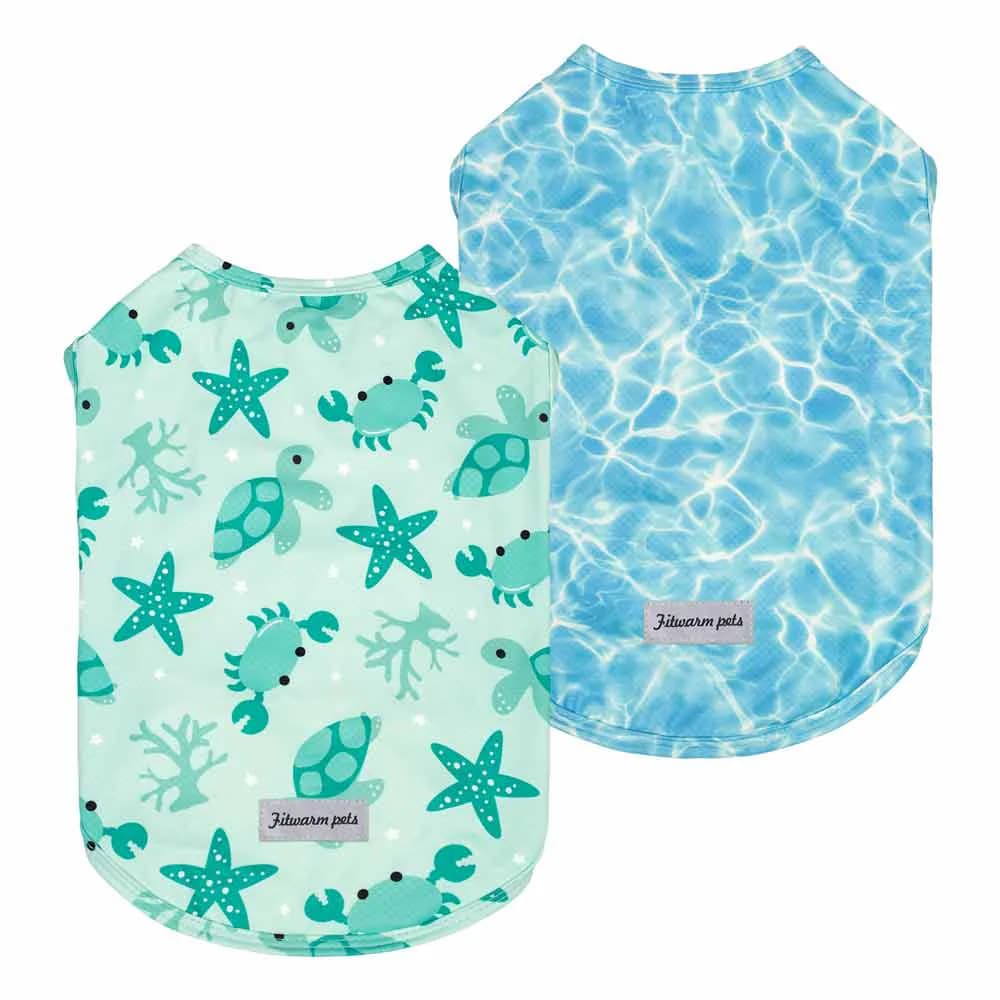 Fitwarm 2-Pack Marine UPF 50+ Dog UV Protection Shirt