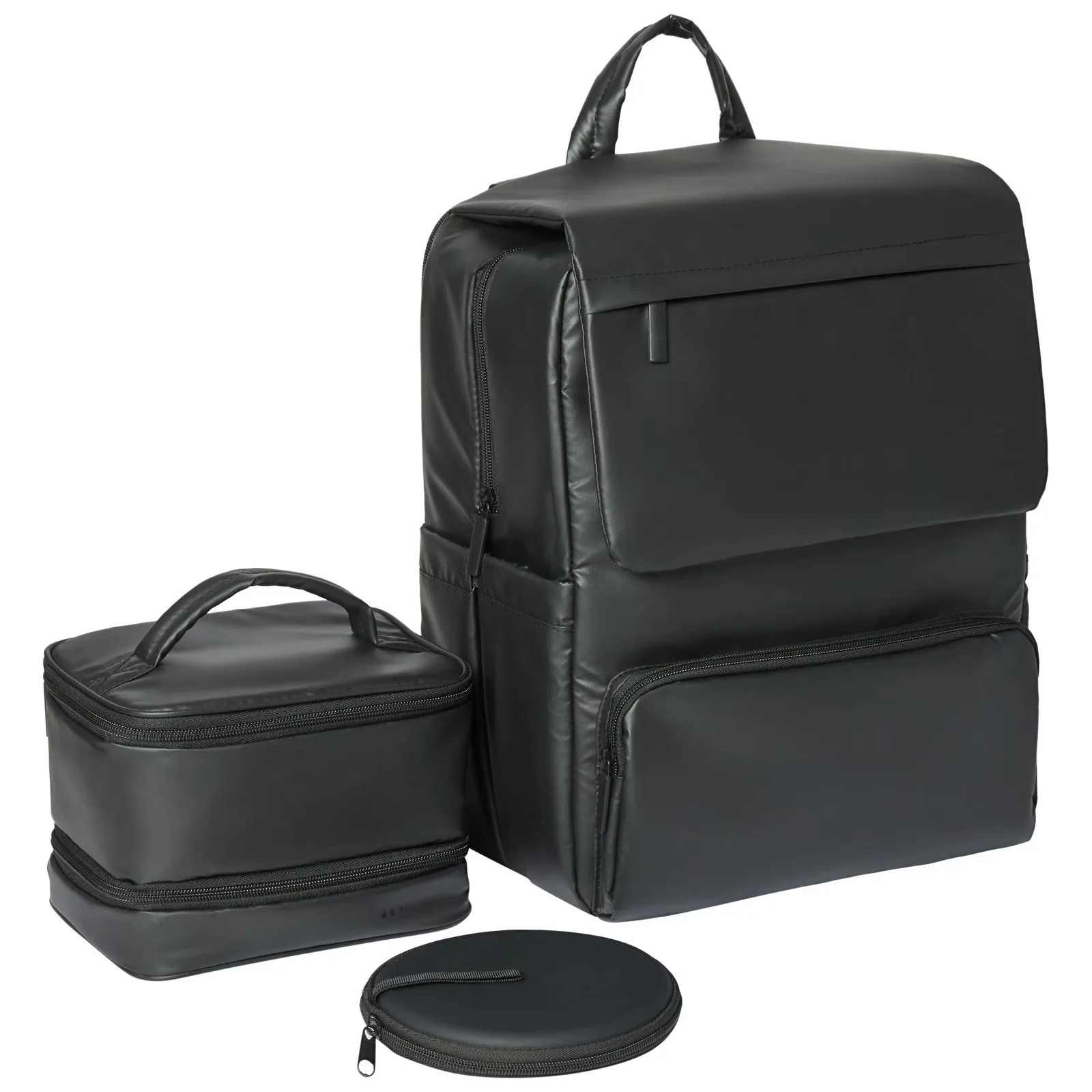 Frisco Dog & Cat Backpack Travel Bag with Double Bowl and Food Storage