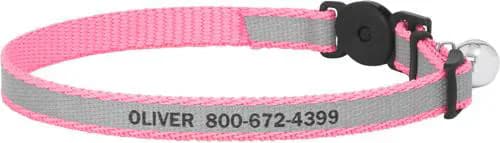Frisco Polyester Personalized Reflective Cat Collar with Bell