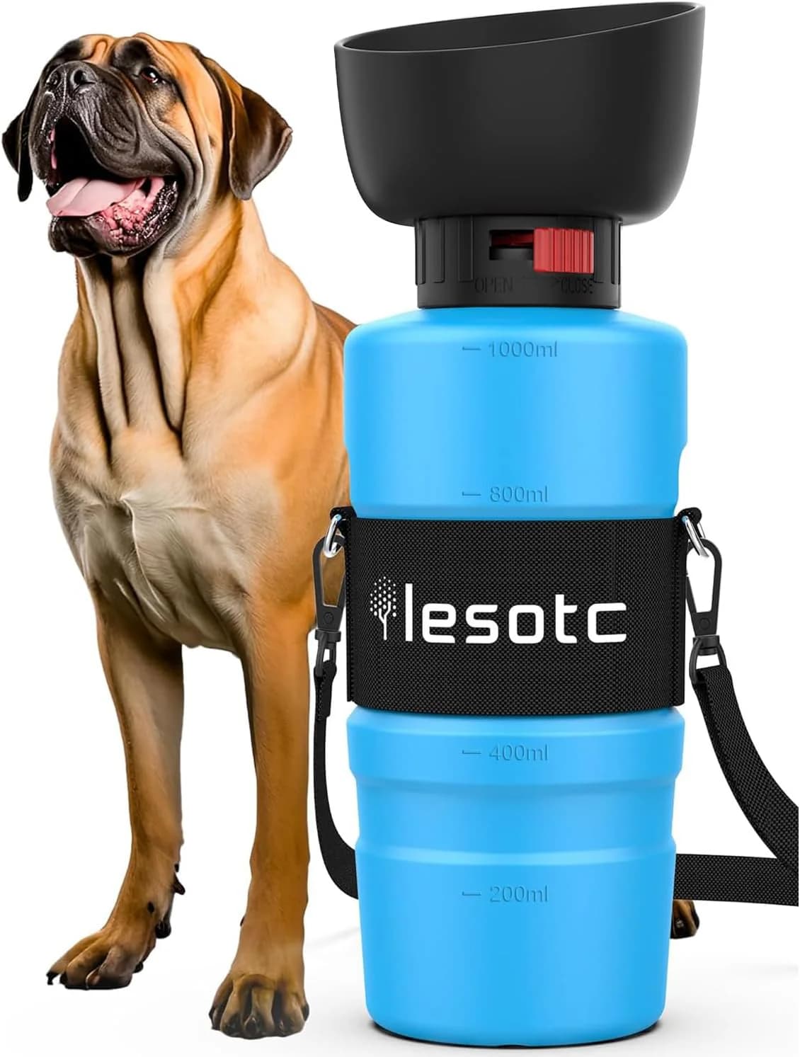 LESOTC 34oz Portable Dog Water Bottle Dispenser 3.5Gen