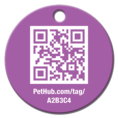 PetHub QR Pet ID Tag Classic Aluminum