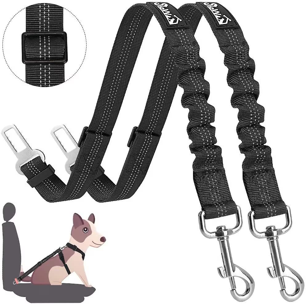 SlowTon Adjustable Dog Car Seat Belt, 2 Count