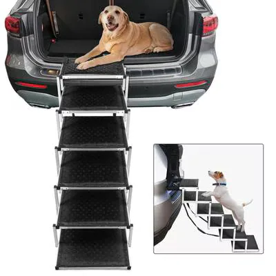SMONTER Portable Stairs Dog Ladder Ramp, 6 Step